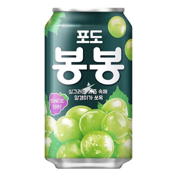 ヘテ　ぶどうボンボン 340ml 韓国人気果肉入りフルーツジュース