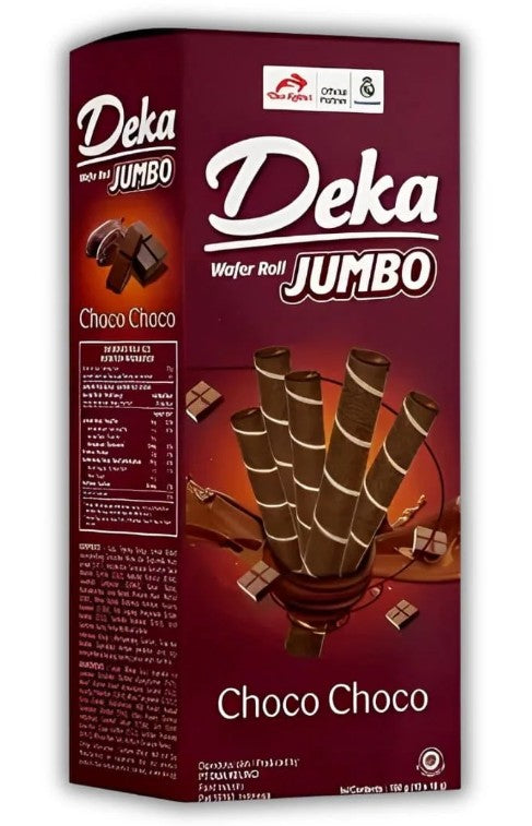 Deka チョコウェハース 14g×10 - チョコぎっしりロール！ / Deka Wafer Roll Jumbo Choco Choco 14g×10