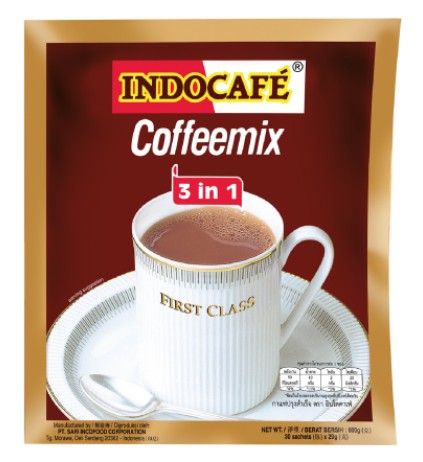 INDOCAFE 3in1 20g×10袋 - コクと甘みが絶妙なコーヒーミックス