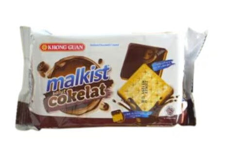 Khong Guan チョコ味クラッカー 120g - 程良い塩気と甘みが絶妙な本場の味 / Khong Guan Malkist Salut Cokelat 120g